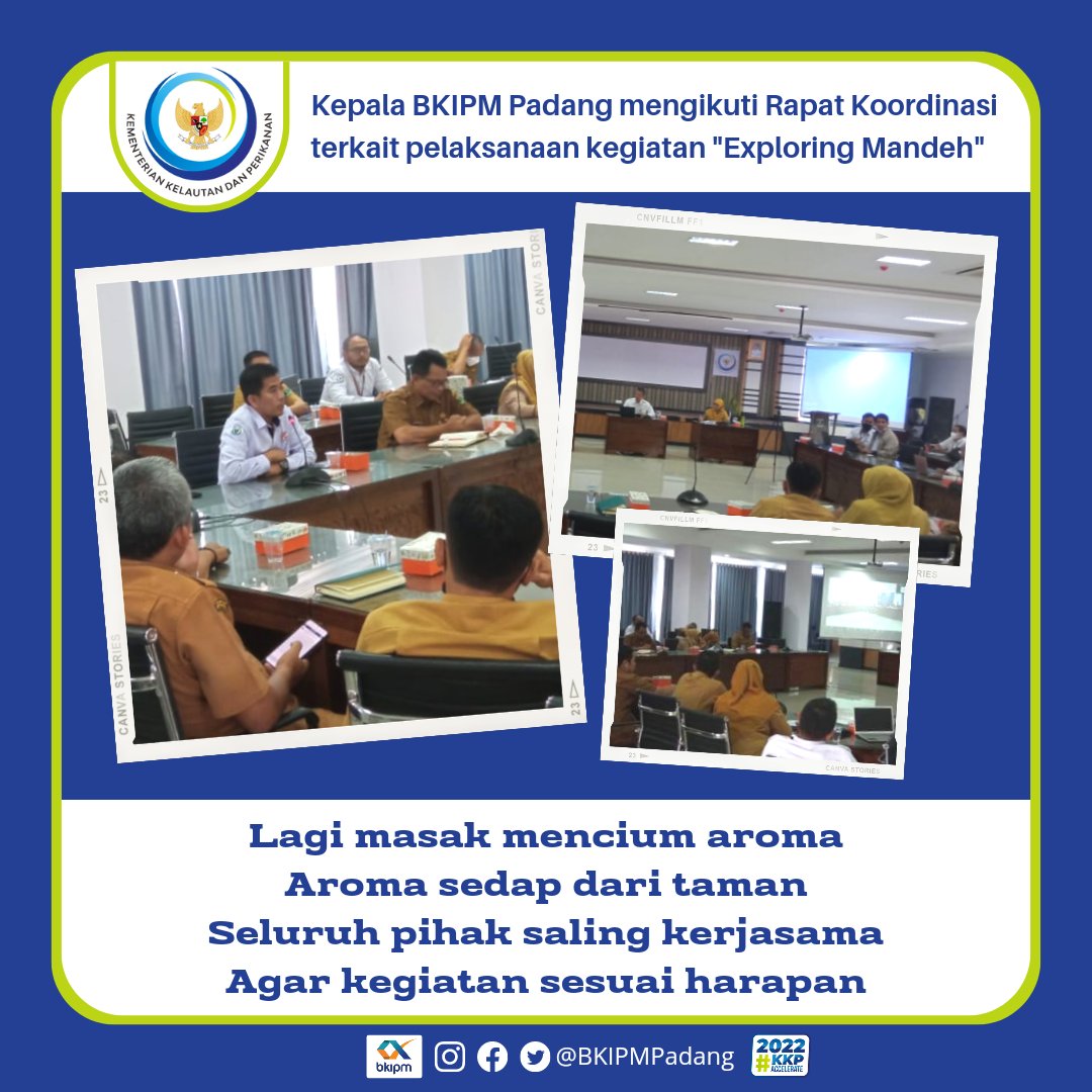 Lagi masak mencium aroma
Aroma sedap dari taman
Seluruh pihak saling kerjasama
Agar kegiatan sesuai harapan