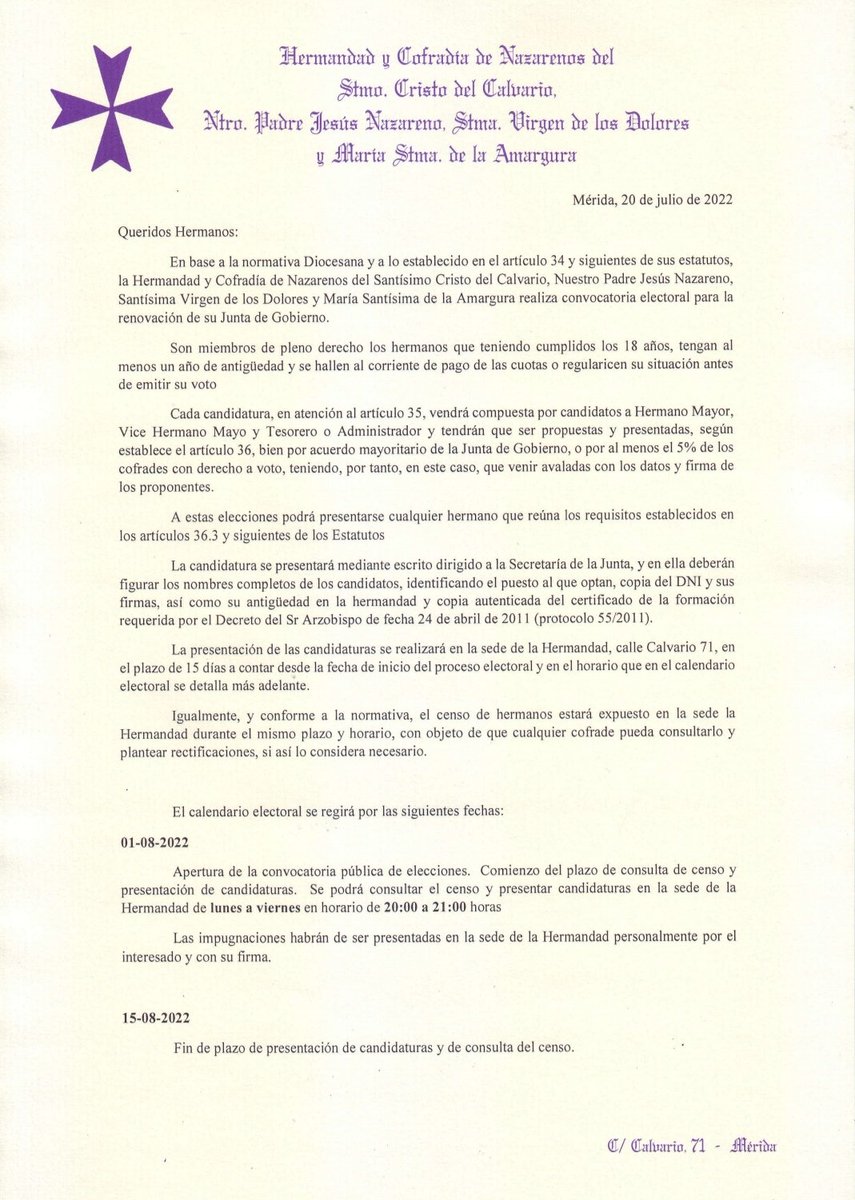 Hermandad del Calvario -Oficial- tweet media