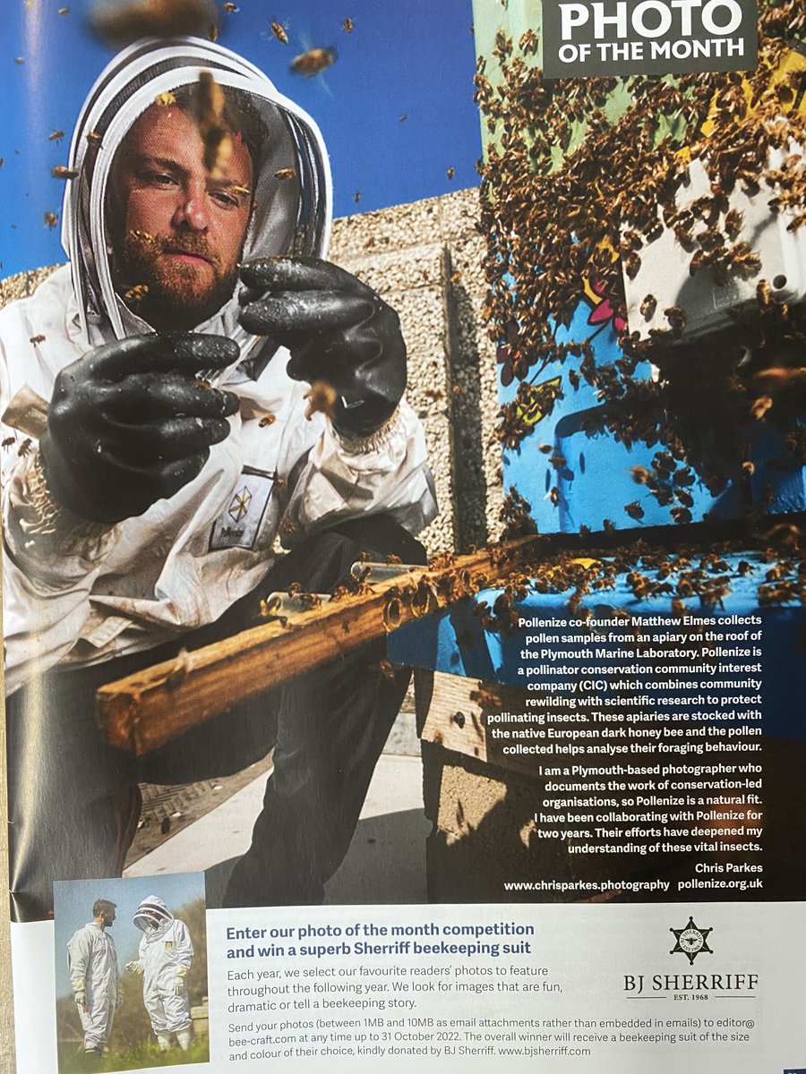 B_J_Sherriff's tweet photo. Enter BeeCrafts photo of the month competition to win a BJ Sherriff Apiarist suit.
We look for fun, dramatic or tell a beekeeping story photos between 1MB & 10MB as email attachments:editor@bee-craft.com ends 31/10/22 B_J_Sherriff #bees #beephoto #competition https://t.co/L1uHbRqXqx