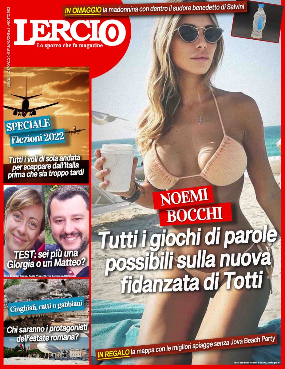 Sorpresa! L'estate vi regala la siccità, il vaiolo delle scimmie, la campagna elettorale e #Lercio Magazine! Corri in edicola!
(Se gli edicolanti vi dicono che non ce l'hanno è perché si vergognano di averlo già terminato!)