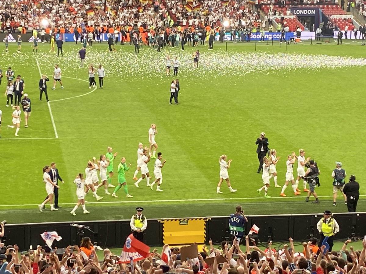 BelSpe's tweet photo. Still can't quite believe it. The most amazing night that the we will all remember forever @Lionesses #WEURO2022 https://t.co/EXt9r0OcuJ