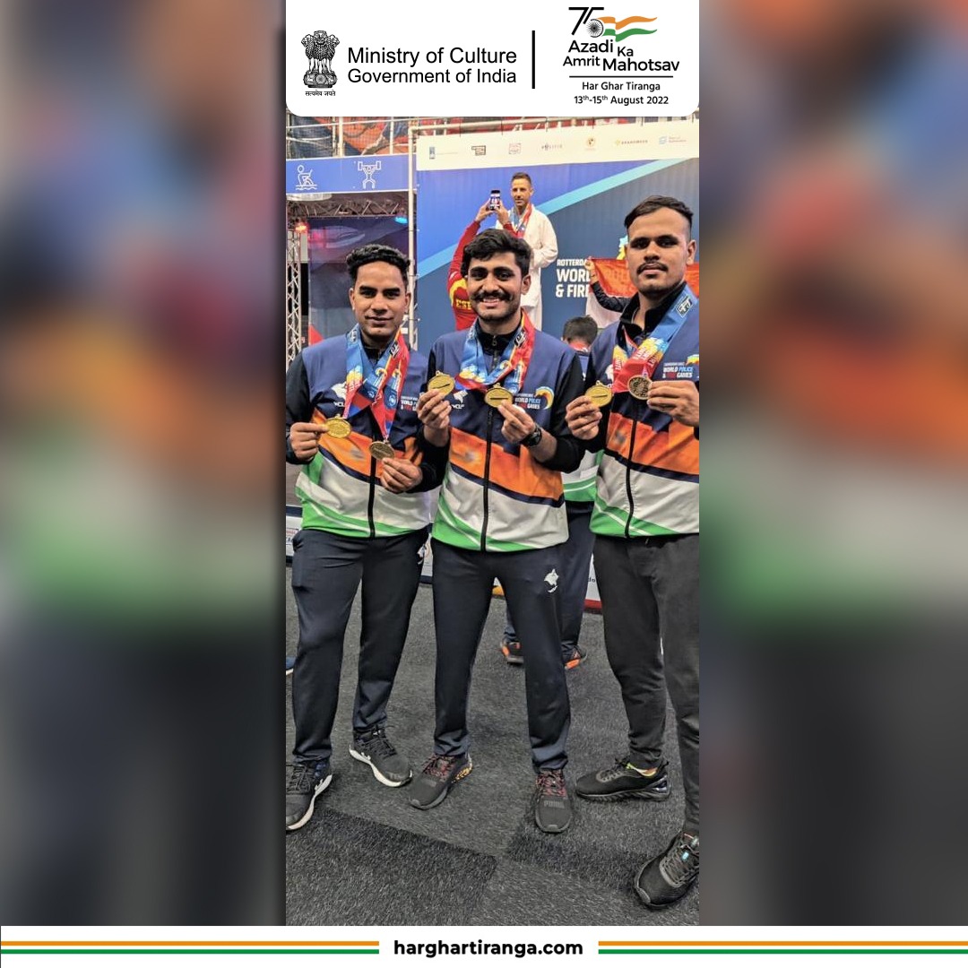 AmritMahotsav's tweet photo. Big week for India

The ITBP Central Karate Team members won 15 medals in all at the World Police and Fire Games at Rotterdam, Netherlands (22-31 July, 2022). 

#AmritMahotsav #ITBP #AchievementsAt75 https://t.co/oobeHyw3Yl