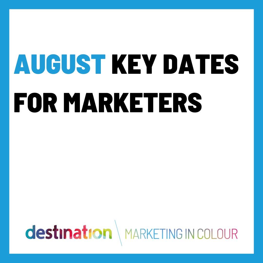 WeRDestination's tweet photo. Happy August! 💐 Can you believe we're 8 months in to 2022 already? 
Here are all of our Content Calendar dates for August 📆 https://t.co/Gh6Z7rn9MY