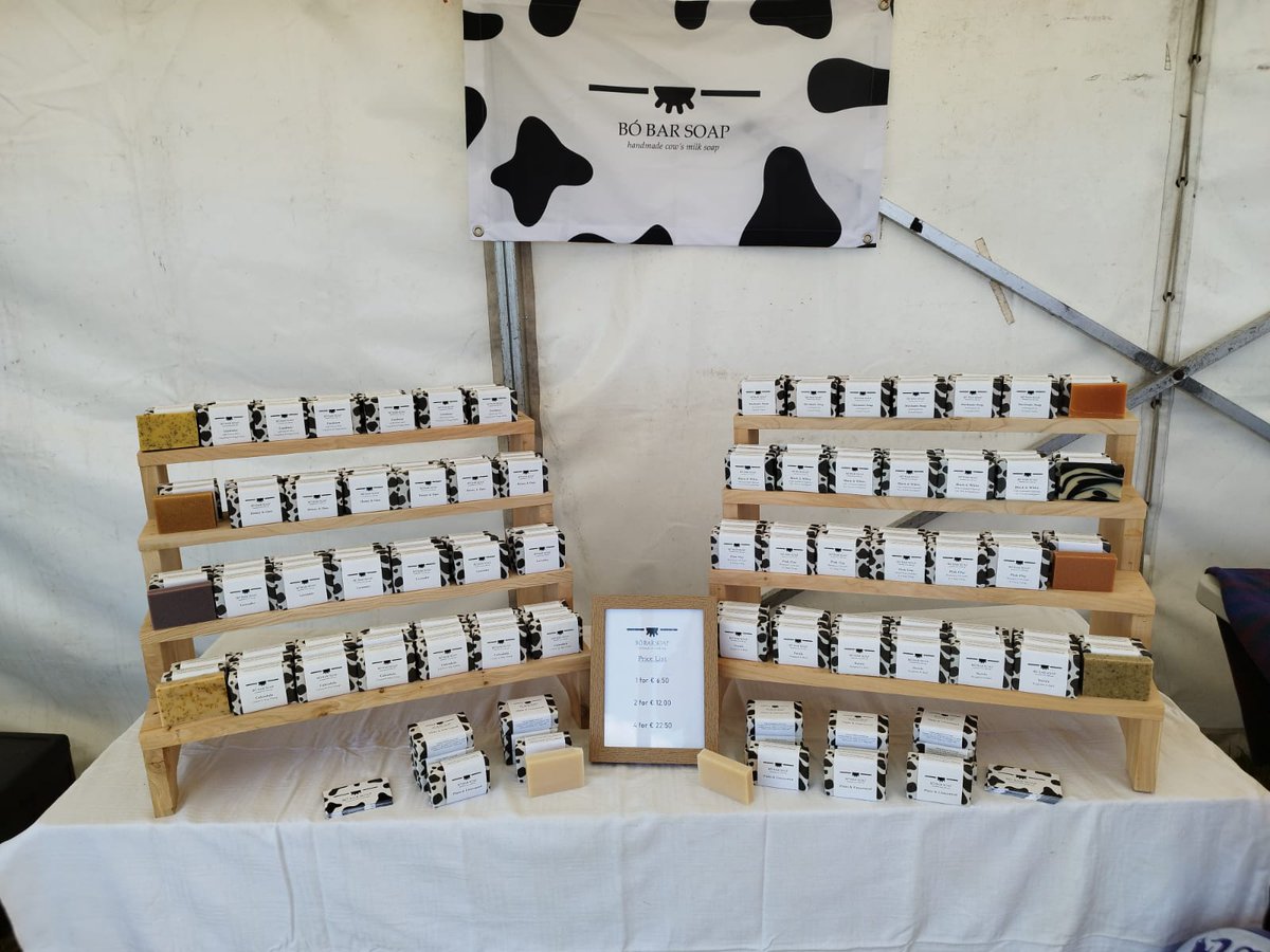 Come along if you are at the <a href="/tinahely_agshow/">Tinahely Agricultural Show</a> today. It's our first public event. 
I'm so proud of my favourite wife with the progress she has made on her business 
#familyfarm bobarsoap.ie