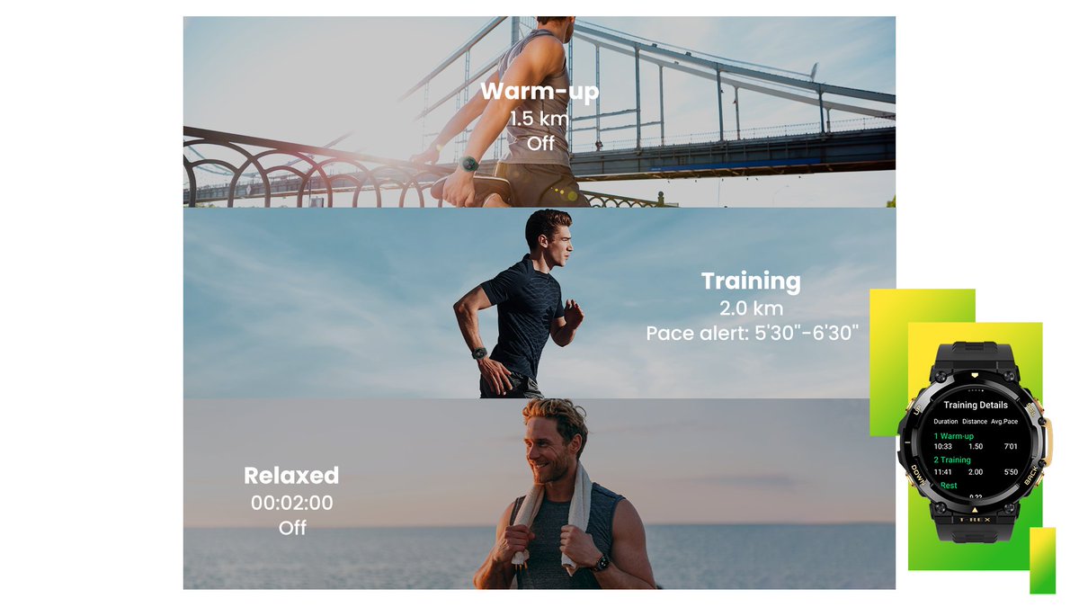 AmazfitGlobal's tweet photo. Update your #Amazfit #TRex2 & take your #training to the next level πͺπ Create your own training templates for 1οΈβ£1οΈβ£ different sports in the Zepp App and store up to 4οΈβ£0οΈβ£ templates at a time ππ΄π»ππ»ποΈββοΈ #Smartwatch #TrainingTemplate #TrainingPlan #Workout https://t.co/EcD5ZX9KQc
