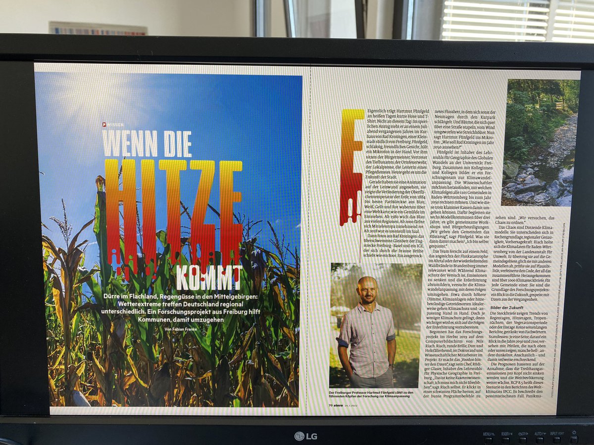 In der Ausgabe vom 14.7 des <a href="/sternde/">stern</a> hat Fabian Franke einen LoKlim-Workshop in Bad Krozingen begleitet und dazu einen Artikel zu den Auswirkungenen des Klimawandels in der Oberrhein-Region und zu unserem Ansatz zur #klimawandelanpassung geschrieben ☀️⛈