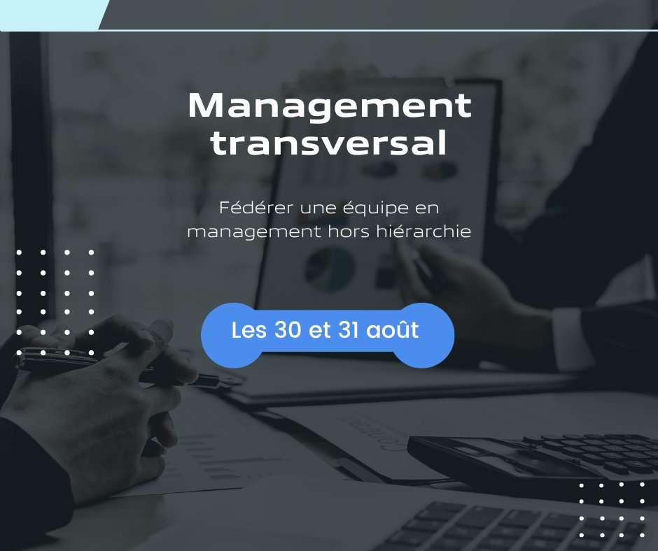 Formation - "Le Management transversal "↪️efe.fr/formation/mana… 
💡 Pour en savoir ➕ ⬇️   
📅 Le 30 et 31 août 2022  
🔰  Fédérer une équipe en management hors hiérarchie et : 
✒️ Pour vous inscrire↪️↪️efe.fr/formation/mana…