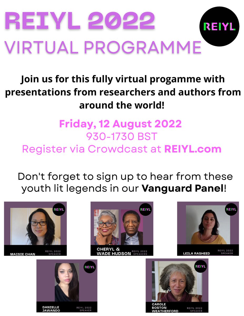 Have you signed up for REIYL 2022 yet?? Also, did you know that the Friday is an online event that you can join via CrowdCast - have a look at this incredible line up!