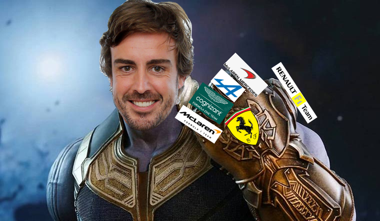 Fernando Alonso has collected all the infinity stones