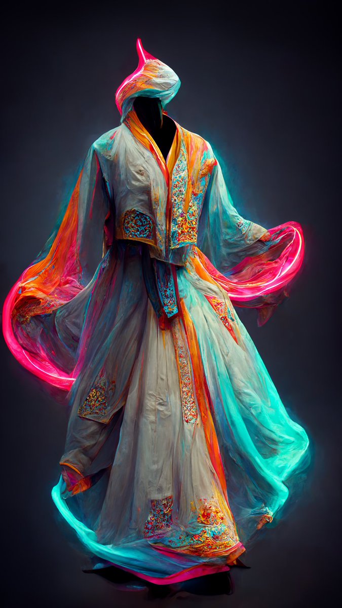 neon whirling dervish #midjourney #MidjourneyAI