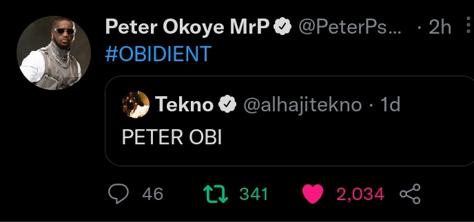 KJohnwilliamz's tweet photo. For this only @tekno has made my day...and will forever respect him...waiting for @davido @burnaboy @wizkidayo @2baba @Olamide and all others to join..love y'all https://t.co/oZYMytkDEU