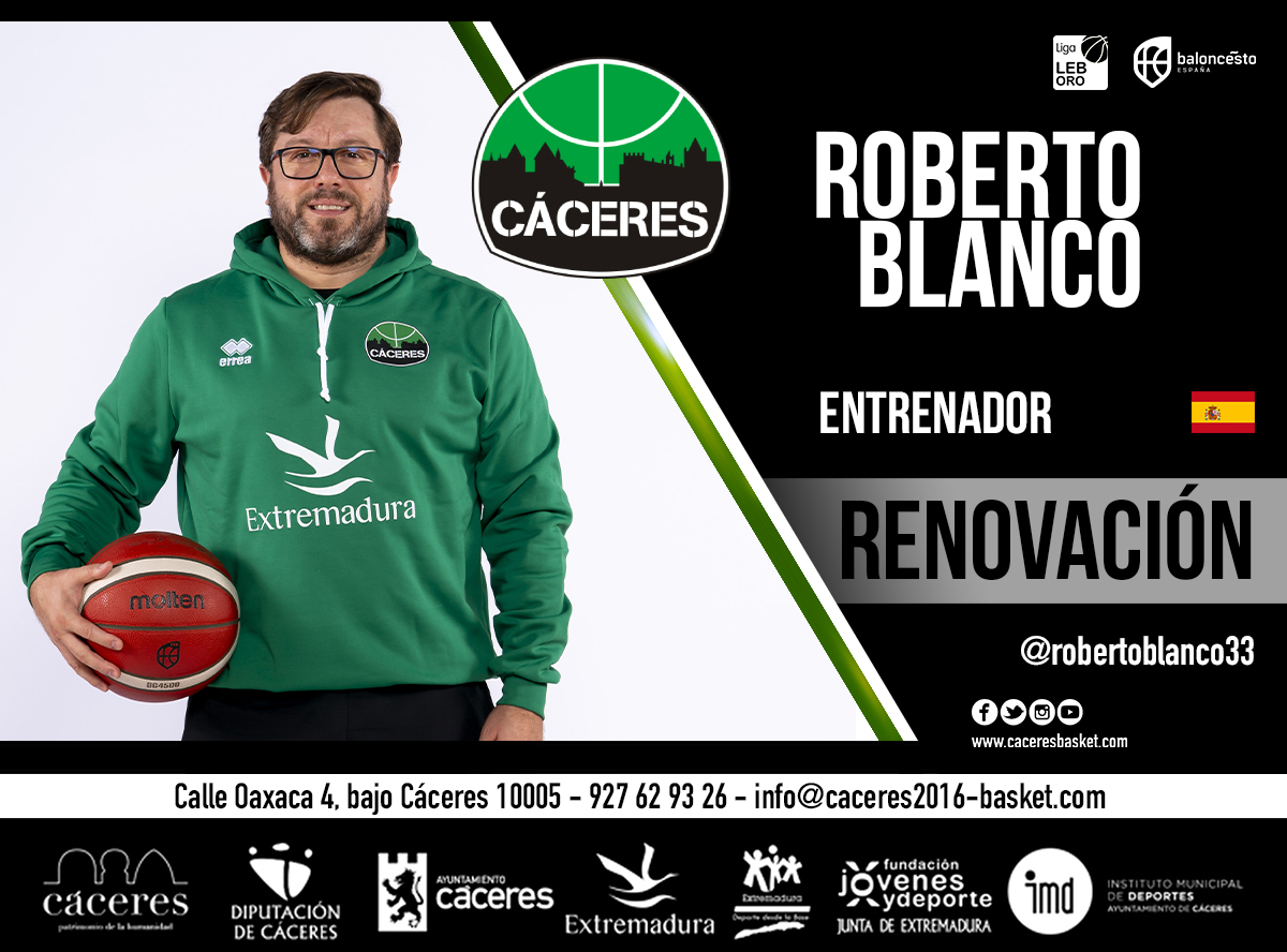 Caceres_Basket's tweet photo. #LEBOro |  🌐oficial🌐

Roberto Blanco seguirá como entrenador del Cáceres

➕ℹ️ https://t.co/Sxb581hRNE https://t.co/65c5bT2TVA