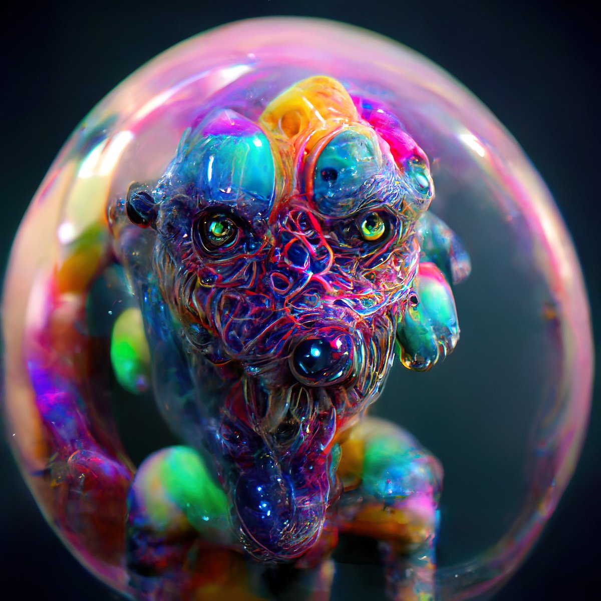 alexkess's tweet photo. Only 2 hours left for our @bubble_beasts Sweeping Contest. So far, almost 150 Bubble Beasts have been rescued from the paperhands already.

Buy 3 and get 1. Plus NFT Prizes from my personal collection.

OpenSea ---> https://t.co/m204cBZH3r

#nfts #AIart https://t.co/bxAmApXLne