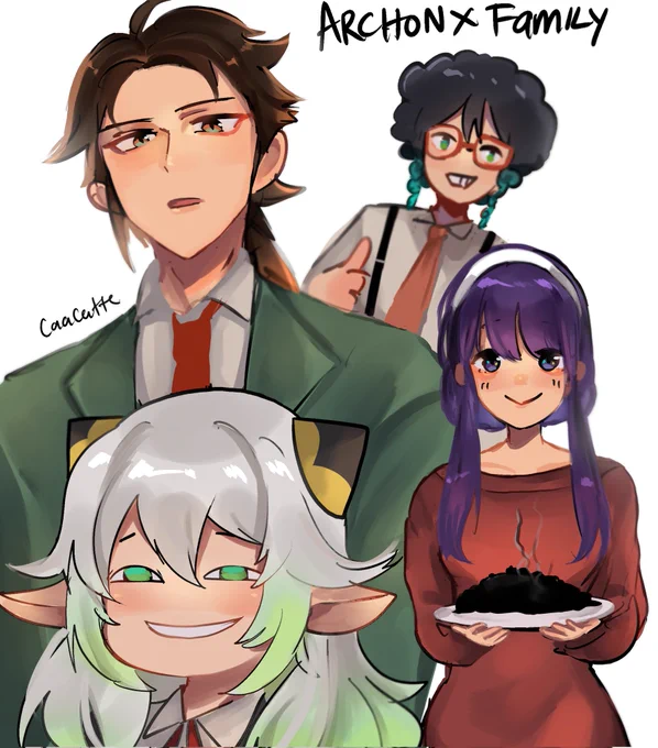 Archon x Family (feat Scaramouche as Yuri Briar😭)

#GenshinImpact #zhongli #venti 
#Ei #Kusanali 