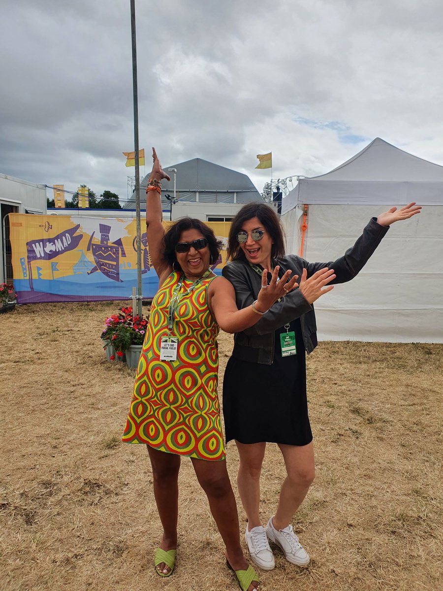 BayirOlcay's tweet photo. After my show @WOMADfestival with my favourite presenter @Thisislopa 🥰...Great RETURN!!🍀🫶👏🎶🎙️
#olcaybayir #lopakothari @BBCRadio3 @WOMADfestival @CharltonPark https://t.co/ln0lHTENl6