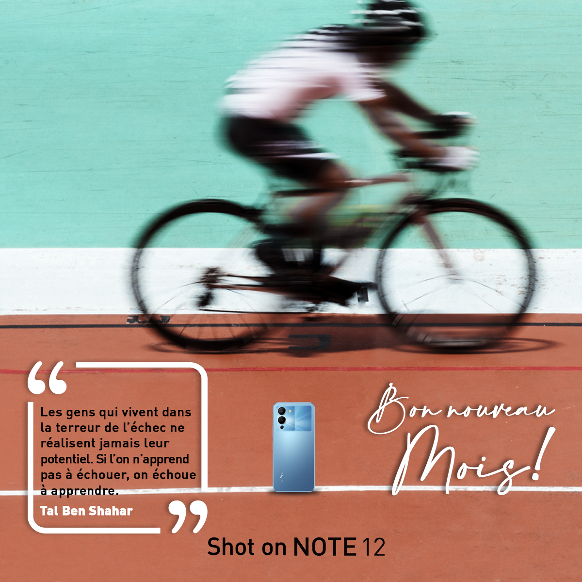 InfinixTg's tweet photo. " Les gens qui vivent dans la terreur de l'échec ne réalisent jamais leur potentiel. Si l'on n'apprend pas à échouer, on échoue à apprendre "
Tal Ben Shahar
#mondaymotivation
#NOTE12Series
#infinixmobile https://t.co/3h0Sg6ZFIk