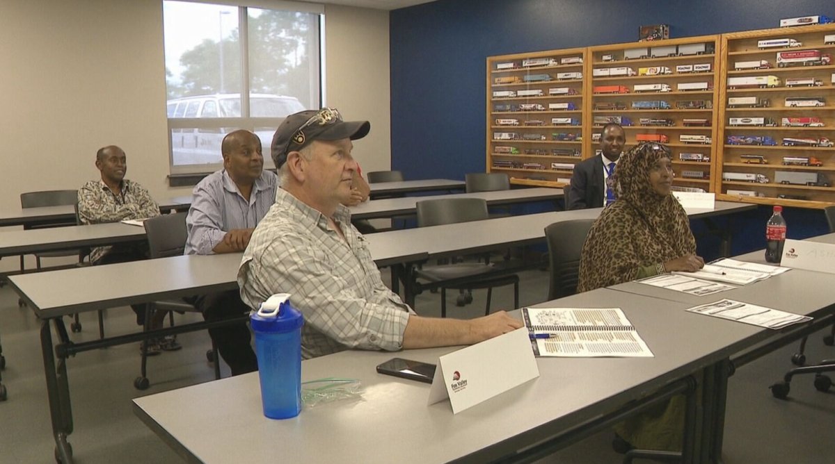 RandRExpress's tweet photo. “Hidden Talents Project” turning refugees into truck drivers in Wisconsin. 
https://t.co/LTwFZ9qmxd
#truckdrivers #cdl #truckdrivershortage https://t.co/syFv1YYTiY