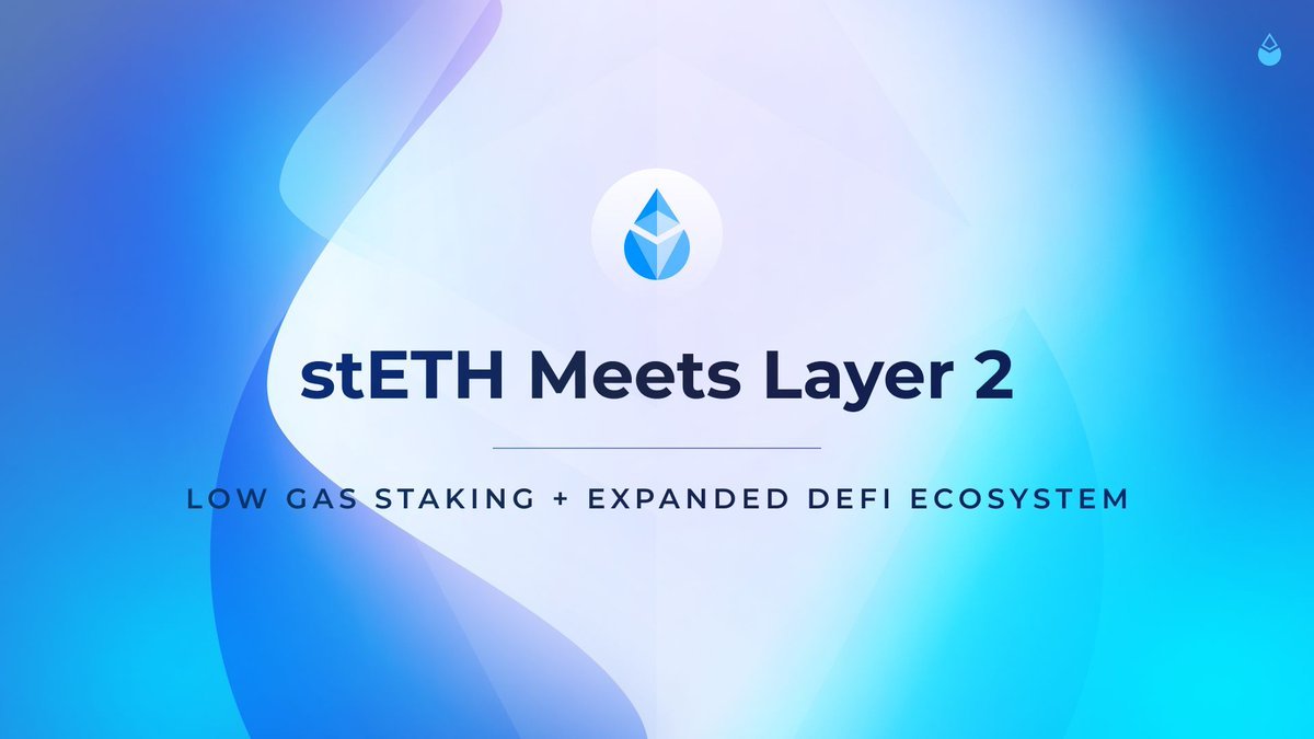 Mack_DAO's tweet photo. Lido is launching stETH on Layer 2 🏝️

Ethereum is scaling, and so is Lido.

Lido stakers will soon be able to use their stETH assets in DeFi on Layer 2.

Read more about it here:
https://t.co/seD8a4kSxO https://t.co/FehU2RKvIS