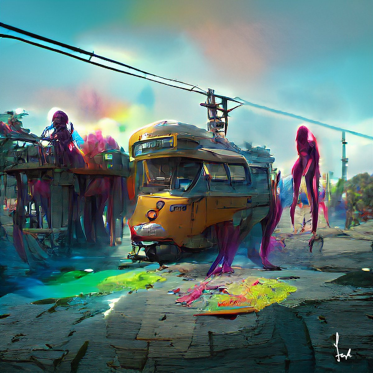 RubFayyaz's tweet photo. #tram #illustration 

Beautiful digital artwork created using Dalle-2

#dalle2 #dalle #openai #openaidalle  #NFTCommunity #NFTartist #NFTProject #NFTs #NFTGiveaways #NFTcollection #digitalart #aiillustration #digitalillustration #opensea #cyberpunk #synthpop https://t.co/Hj2tVJHHlW