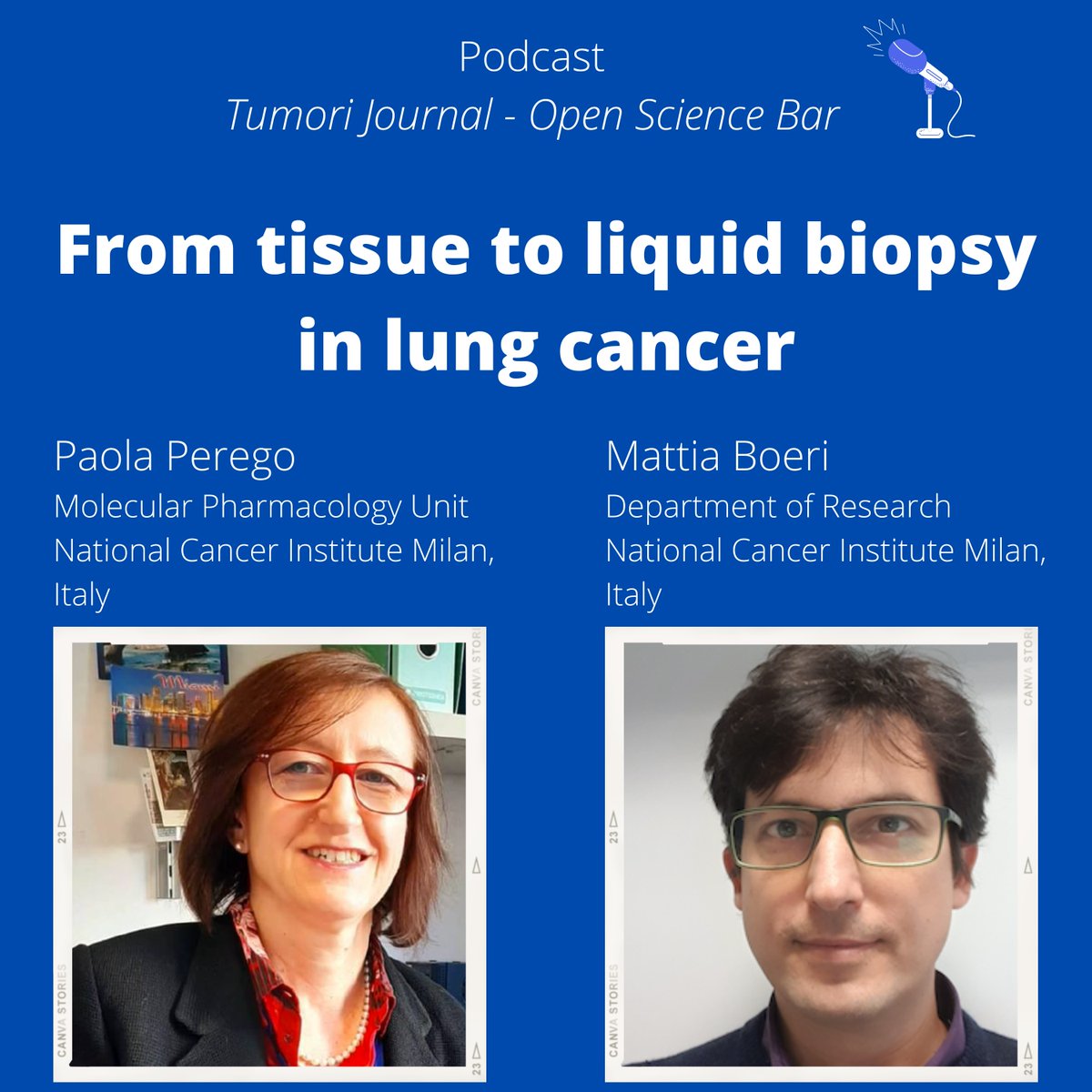 #WORLDLUNGCANCERDAY2022 #WorldLungCancerDay 🫁

Dr Paola Perego and Dr Mattia Boeri discuss the usefulness of #liquidbiopsy🩸for the management of #lungcancer and the next frontiers of its clinical application👇
🔗podcasts.apple.com/us/podcast/tum… 

<a href="/IstTumori/">Istituto Tumori</a> #biomarker #screening #lcsm