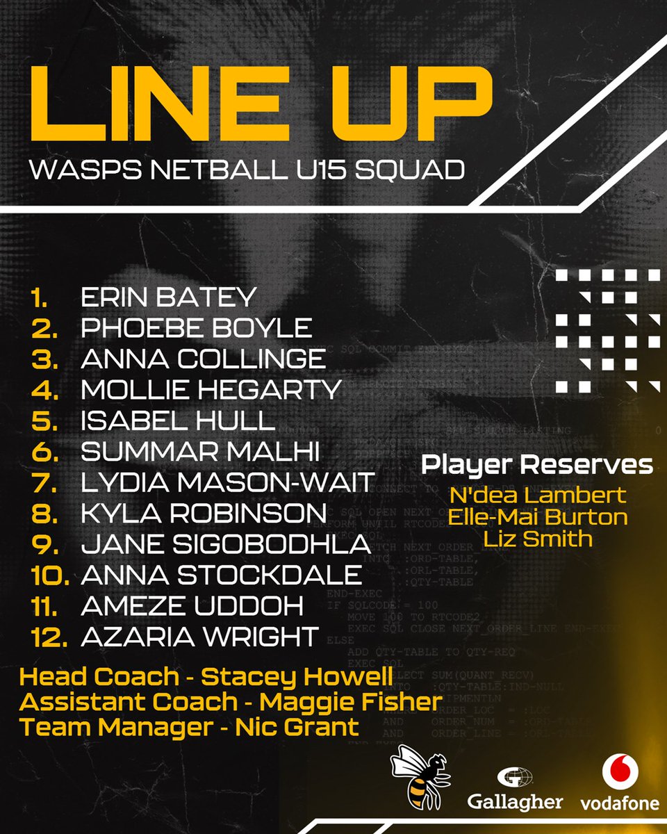 CWarriorsNet's tweet photo. WASPS U15 SQUAD - CONFIRMED💥

We are pleased to announce our competition squad and reserves for the 2022 @_SchoolGames from the 1st - 4th September at @lborouniversity

Congratulations to all those selected and we can't wait to see what you can do!🏐🏆

#WEAREWASPS https://t.co/jgzrxzWbKC