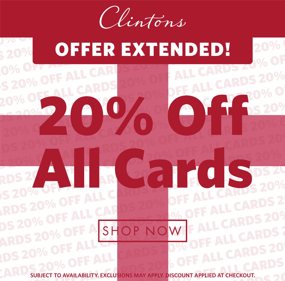 It's #extratime for our 20% off all cards offer, so everyone can be a #winner here. #Wow #Lionesses