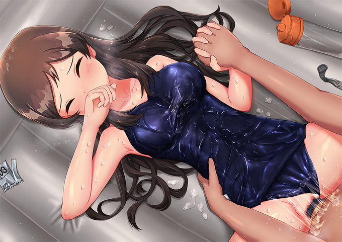 ktzwshスク水ローションえっち更に微調整版もご一緒に #ミリエロ 