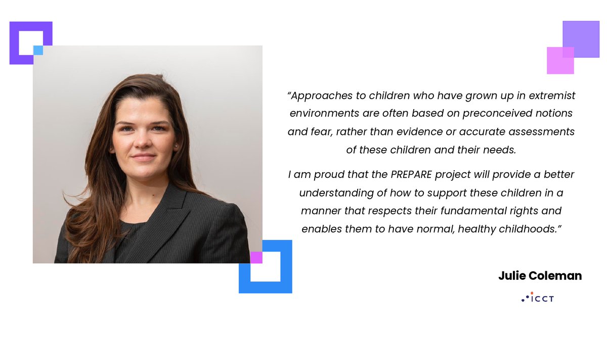 #MeetTheTeam 
<a href="/Julie_Coleman/">Julie Coleman</a>
 is a Senior Research Fellow and Programme Lead at ICCT. Her broad expertise in #PCVE and #Counterterrorism is informing PREPARE's research into the #vulnerabilities and #resilience factors of children exposed to violent extremist environments 📚