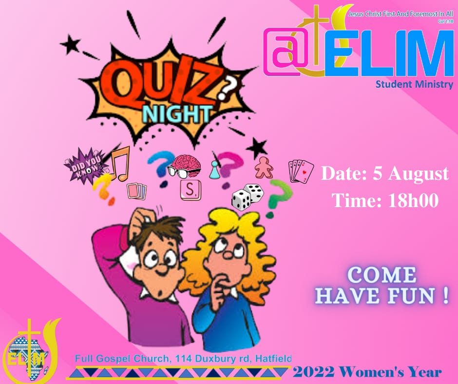 Socials are back!! 🥳. Hint: Why did the chicken not cross the road? Because it saw a KFC on the other side😂😂
We look forward to seeing you at quiz night this Friday. Invite your physical friends 😎
