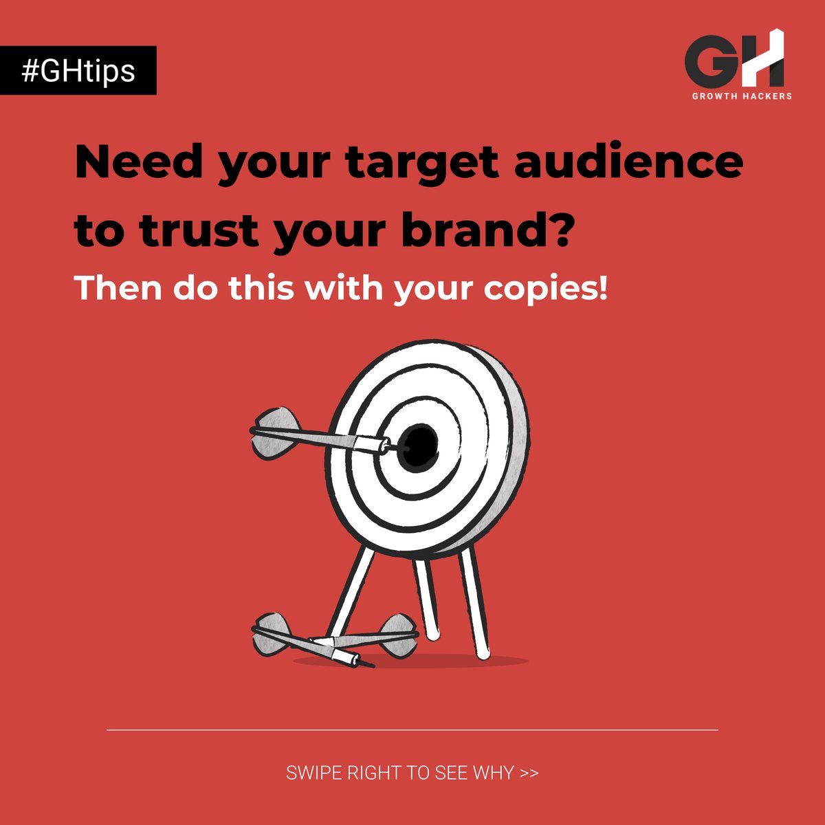GrowthHackers_D's tweet photo. Trust between your brand and its TG is the foundation of building brand credibility and copy is the strong stone it needs!
#ghteam #contentmarketing #copywritingtips #tipsandtricks #copywritingtipsandtricks #copywriters https://t.co/8yiHhzEzLH