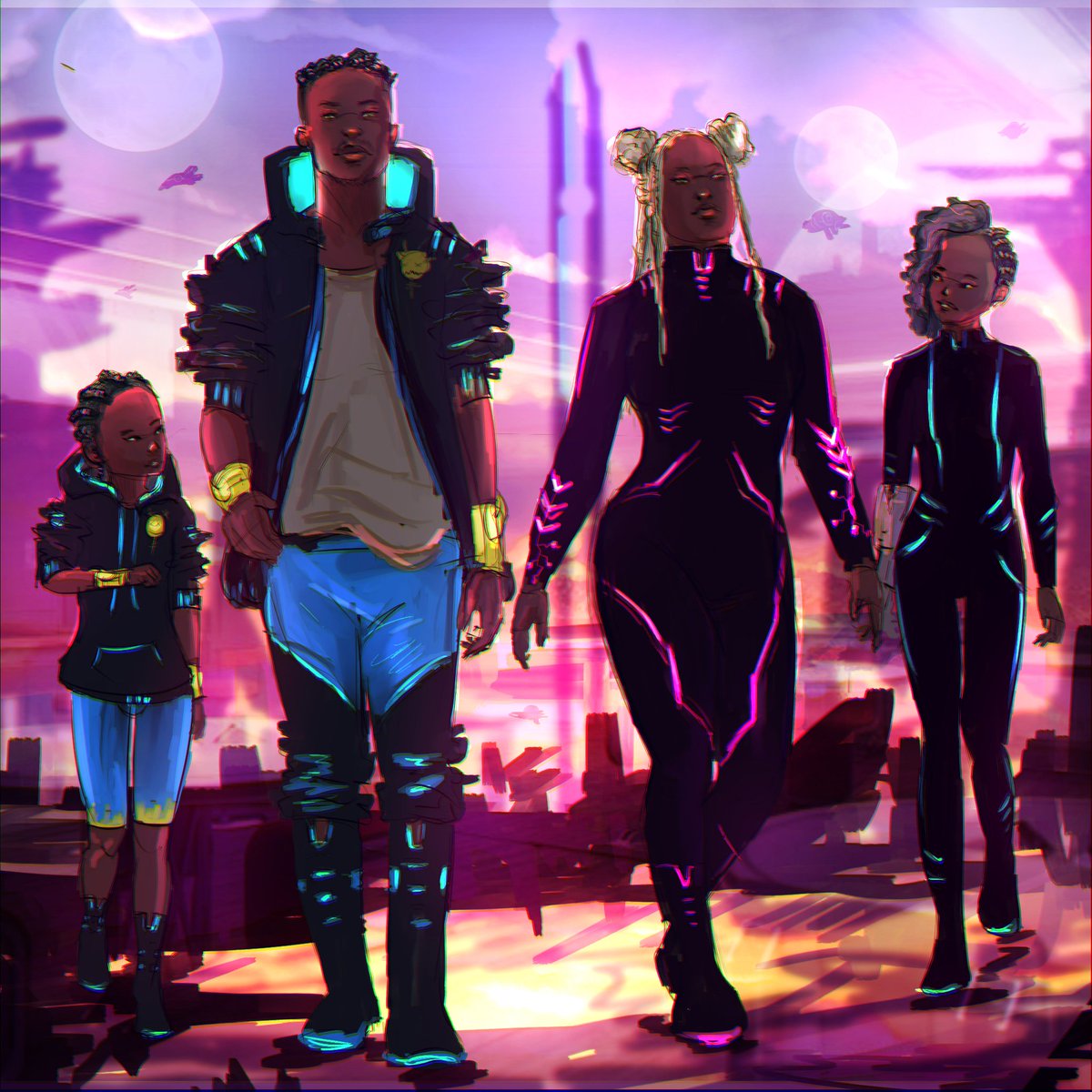 blacksuns_scifi's tweet photo. Grab a copy of my scifi book @ https://t.co/uZ8xZkyfkV

 #NFTartists #blacksuns #scifiart #afroscifi #OpenSeaNFT #digitalillustration #NFTCollection 
#author #AfricaToTheWorld https://t.co/nxUiXAkQDj