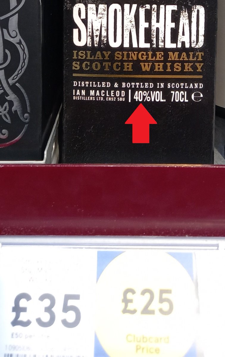 WhiskyLock's tweet image. Ahhh Smokehead on offer 🙂... wait... what?!! #Scotch #whisky #whiskytube #smokehead