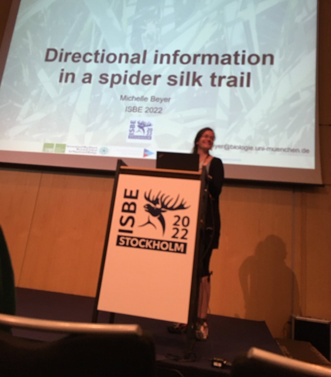 <a href="/_MichelleBeyer_/">Michelle Beyer</a> giving a fantastic talk at #ISBE2022!!! 👏🕷