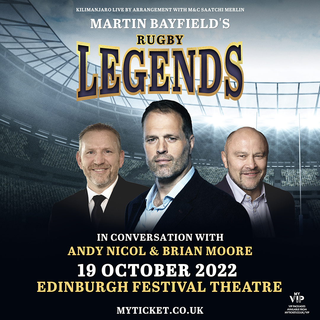 There’s still time to grab your tickets and be a part of the Rugby Legends tour later this year. Looking forward to these legends joining me on the stage in Bath & Edinburgh! Get your tickets here➡️ myticket.co.uk/art.../martin-…