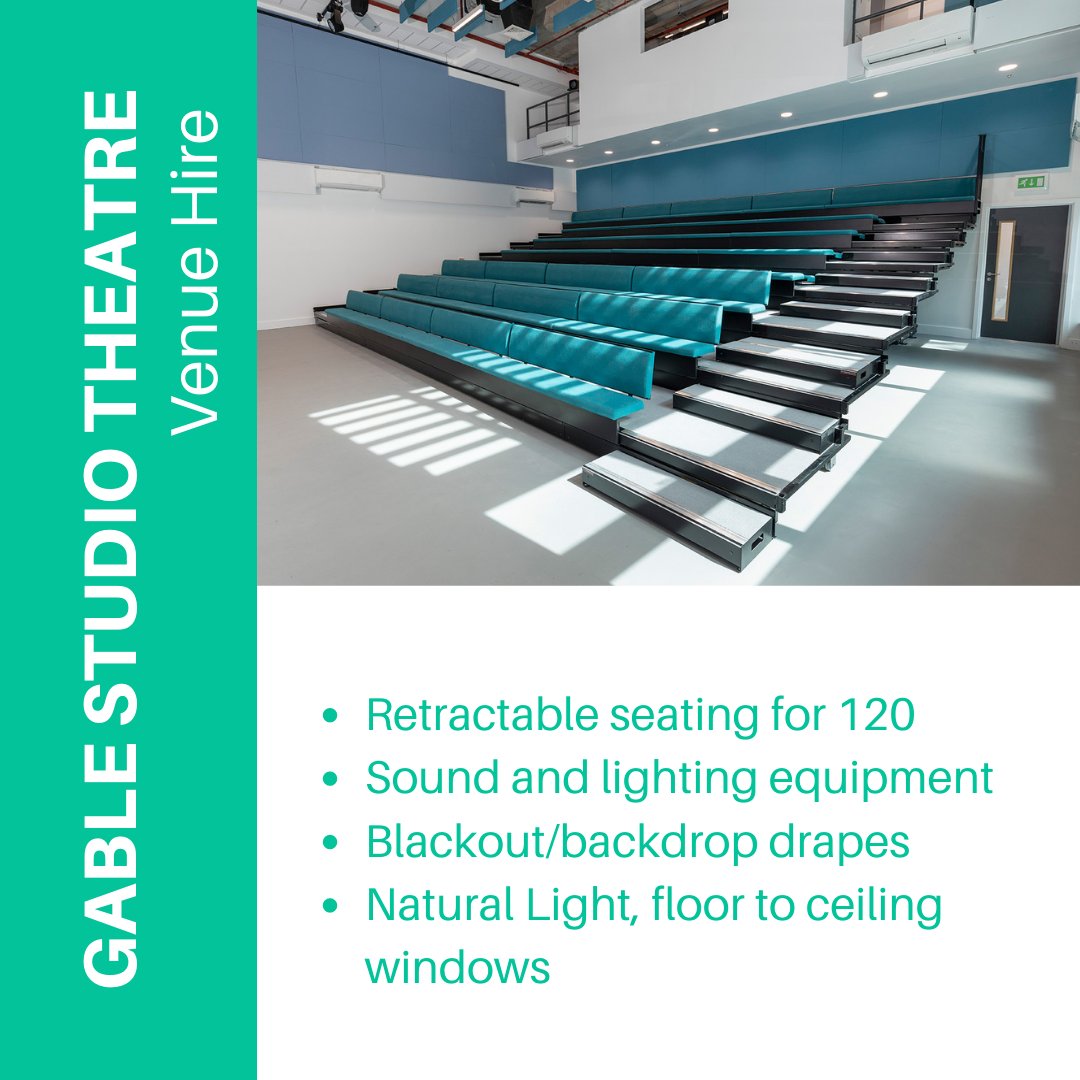 The Gable Studio Theatre offers new rehearsal and performance space for hire fully equipped with sprung dance floor and natural daylight

Find out more about hiring our facilities centralschoolofballet.co.uk/venue-hire/

#rehearsalspace #performancespace #venuehire #dancestudios