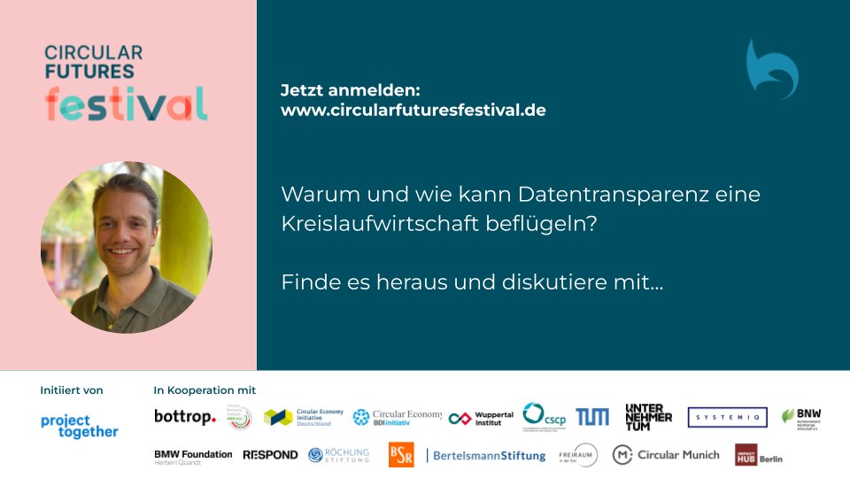 domsantschi's tweet photo. ✨ Endlich ist es soweit. Die Anmeldung für das 2. Circular Futures Festival ist eröffnet. Zwei Tage voller Inspiration und persönlicher Begegnung mit 100+ Sessions von und für Euch. Und wir sind dabei! Jetzt registrieren: https://t.co/j0vMs2D1Bq https://t.co/qfhucb62cq