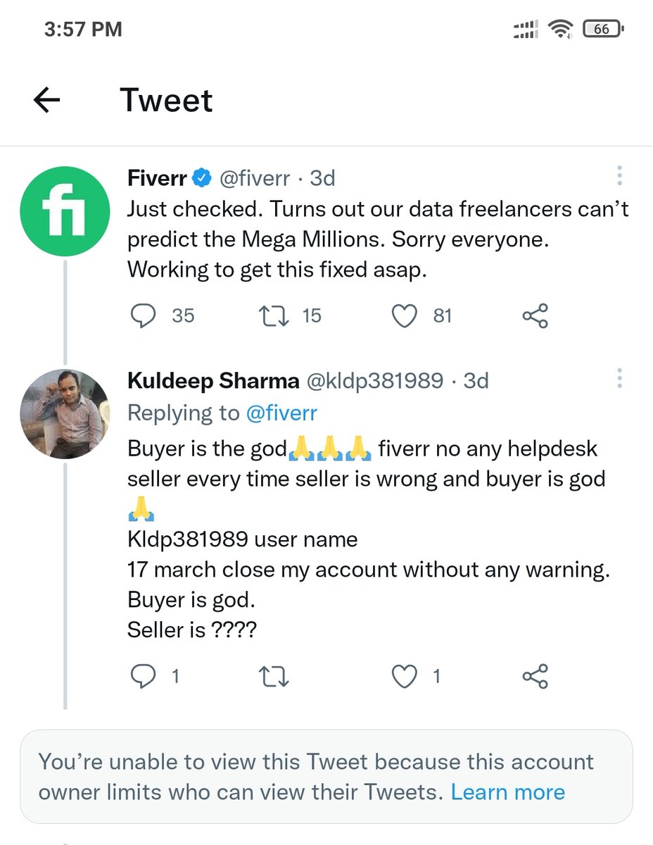 kldp381989's tweet image. Seller not say my problem because @FiverrSupport  block my id without any reason @fiverr people no helping @fiverr00011403 i don&apos;t think why are you close eye your hand
