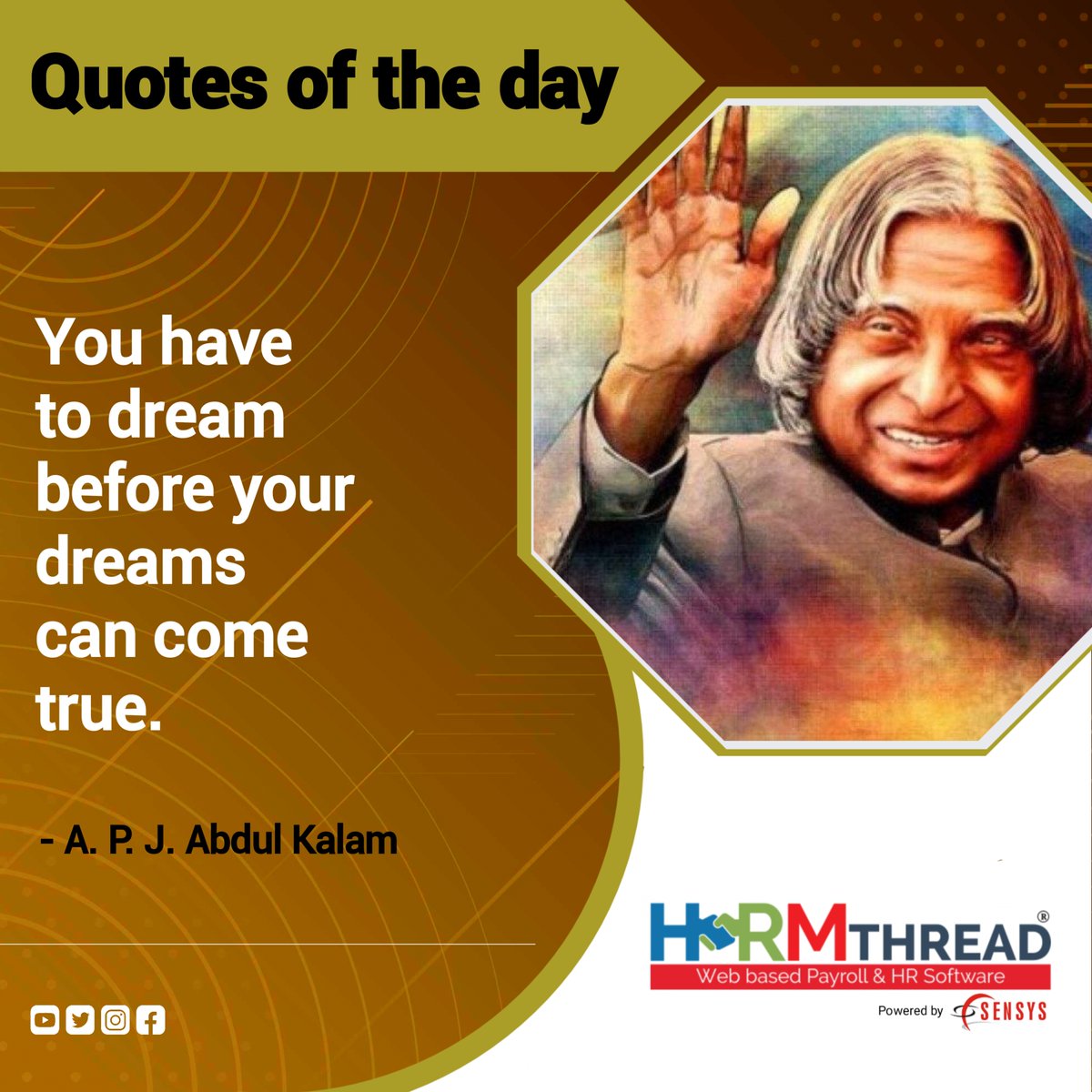 hrmthread's tweet photo. Quotes of the day!

#quotes #quotesdaily #qoutesoftheday #sensystechnologies #hrmthread #motivationoftheday #motivation #motivationalmonday #businessmotivation #businessinspiration #inspiration #sensysindia #inspirationalthought #payrollsoftware #india https://t.co/ogsTaYf3ww