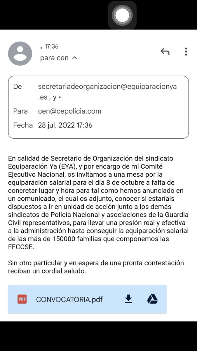EYAPolicia's tweet photo. Enviamos invitación a los sindicatos de Policía Nacional para la mesa por la #EquiparacionYa día 8 de octubre.

@Sup_Policia 
@ufpol 
@SPPnacional 
@cep_cepolicia 
@JupolNacional https://t.co/BBsQFKOcEl