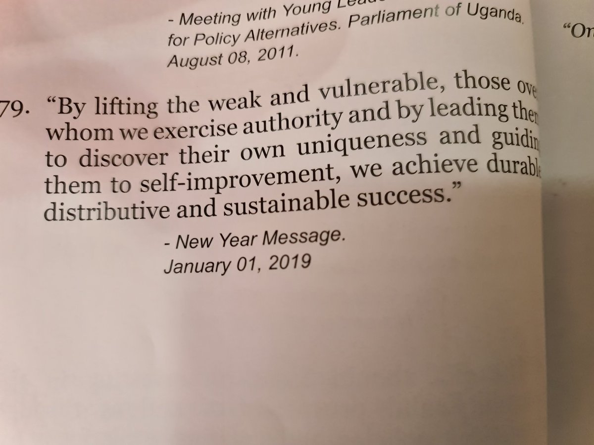 A colleague has started off my July with this beautiful gift, and dedicated to me quote 79, on page 26. The legacy of this giant will forever live on through his deeds and words. We miss you, JO. Continue to rest in peace! Thank you @Parliament_Ug for this work.