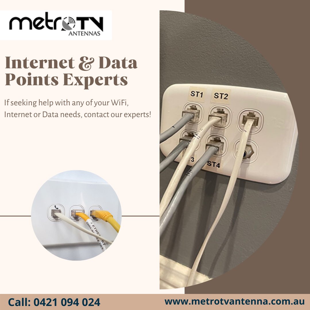 AntennaMetro's tweet image. At Metro Tv Antenna we’re not only experts in installing televisions and antennas, we also provide #datapointinstallation services as well. 
Visit: metrotvantenna.com.au/tv-antenna-ins…
