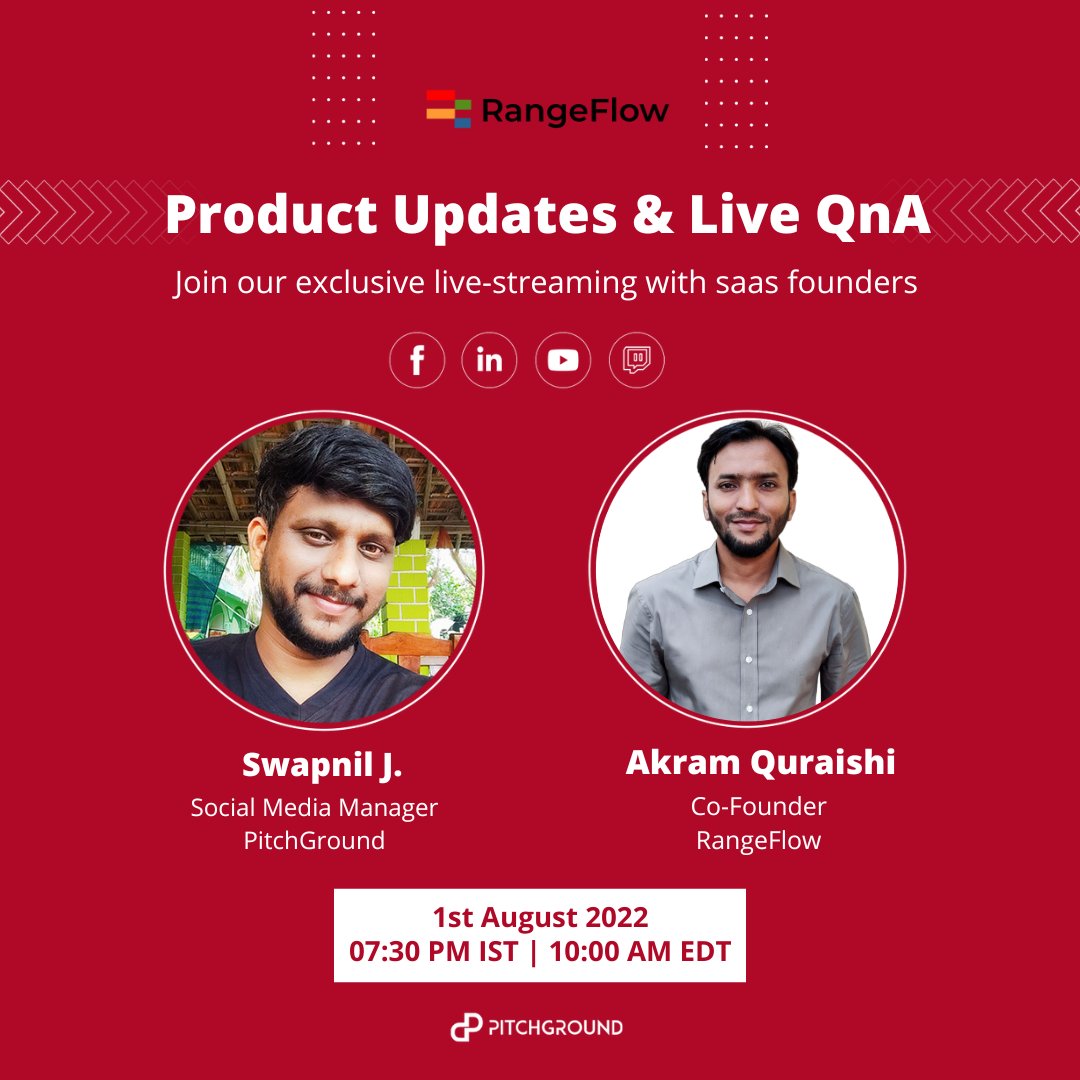 PitchGroundHQ's tweet photo. Join us for our Exclusive Live-Streaming event!
Register here : https://t.co/Vk1TWr1zlj
#pitchground #saas #rangeflow #coldemail #emailmarketing #outreaching https://t.co/Ks24w6F97E