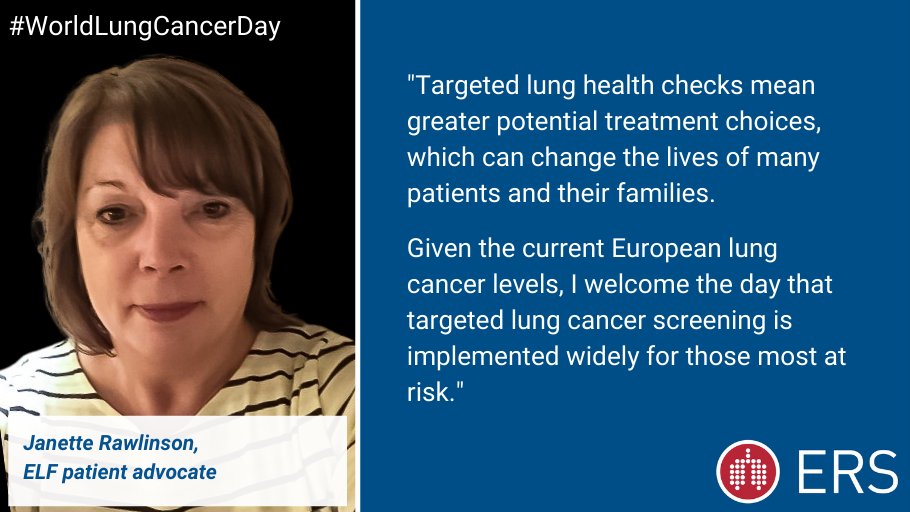ERS on Twitter "On this World Lung Cancer Day, hear from patient