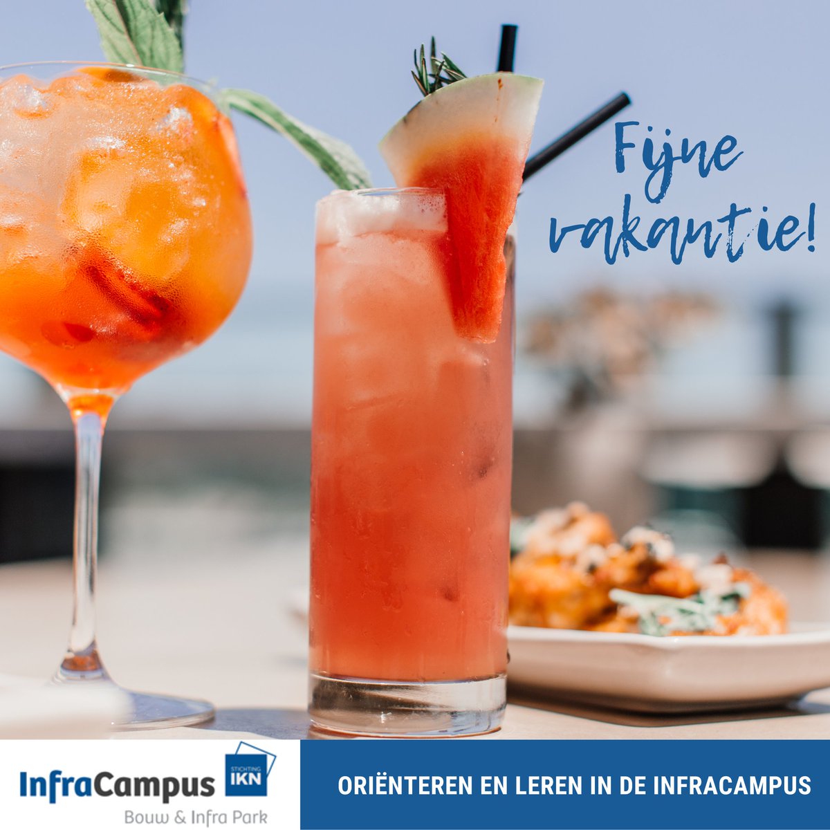 Staat uw vakantiemodus al aan? Een ideaal moment om de afgelopen periode te evalueren:
🔹 Over welke thema's wilt u meer inhoudelijke kennis vergaren?
 🔹 Wie kunnen u daarbij helpen?
Kijk voor meer informatie eens op: infracampusharderwijk.nl/evenementen/
Fijne vakantie!