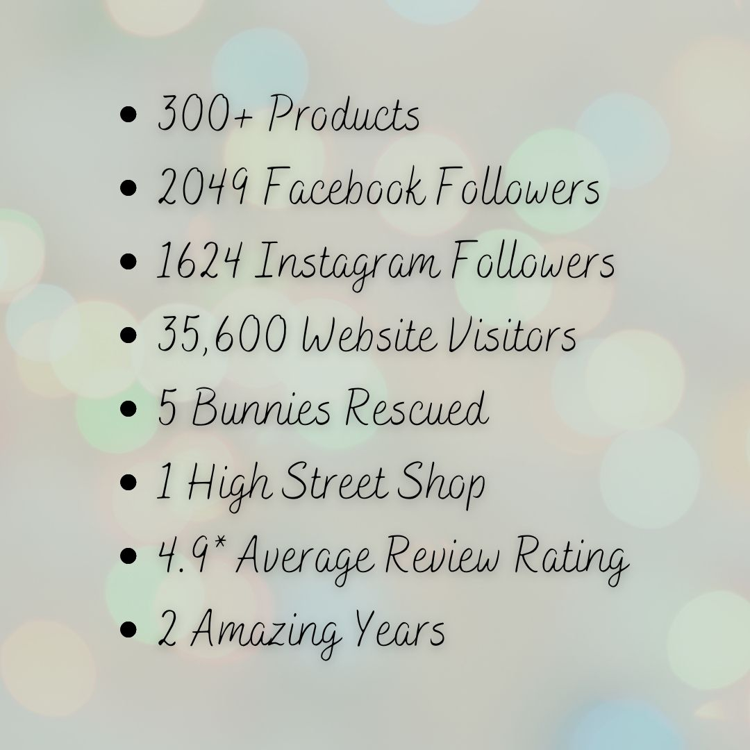 RabbitRetailUK's tweet image. I cannot believe Rabbit Retail is 2. I couldn't have gotten this far without everybun's support. It is impossible to put into words how much this means to me, so here are some nerdy figures: 
300+ Products
2049 Facebook Followers
1624 Instagram Followers
35,600 Website Visitors