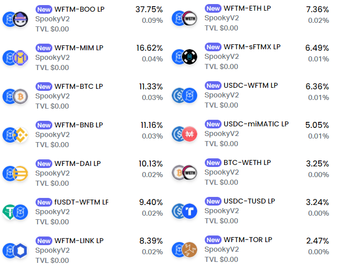 autofarmnetwork's tweet photo. gm #AutoFam🧑🌾
Overview of our @SpookySwap vaults on @FantomFDN:
$FTM - $BOO 38% APY
$FTM - $MIM 17% APY
$FTM - $BTC 11.5% APY
$FTM - $BNB 11.2% APY
$FTM - $DAI 10.1% APY
$FTM - $fUSDT 9.4% APY
$FTM - $LINK 8.4% APY
+7 more , see image below👀
@FTMAlerts #Autofarm
lowest fees. https://t.co/h0Pn1wvEzt
