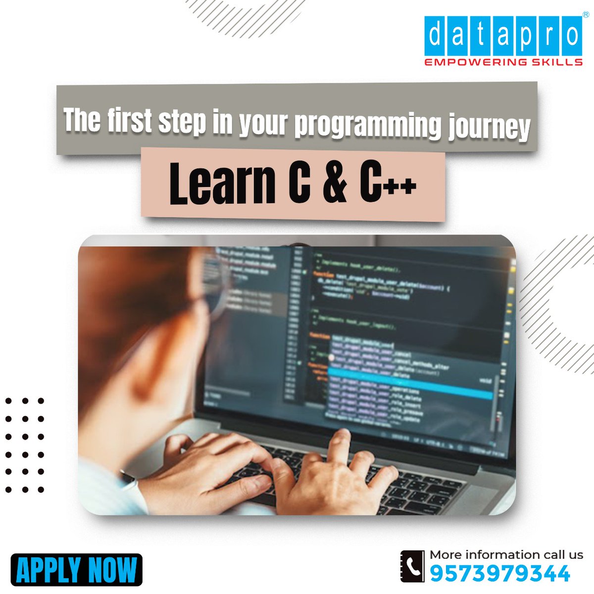 Datapro_online's tweet image. C & C++ are the 2 important things that can take you to places in the software journey. Every journey begins with a single step and every programmer's career begins with C & C++. Join Datapro today!
.
.
.
#cprogramming #cprogramminglanguage #cprogrammingbasics #datapro #vizag