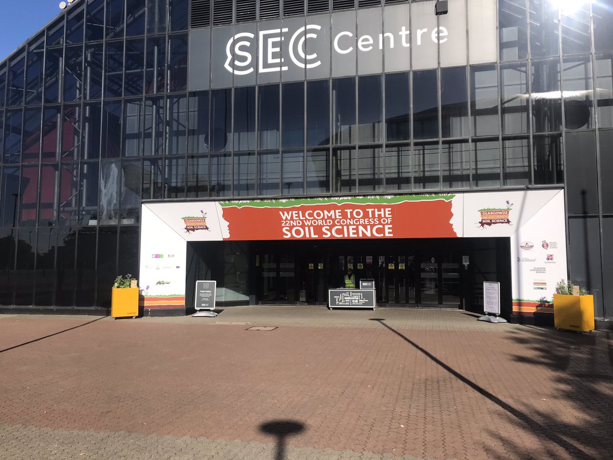 Excited to be in Glasgow at World Congress of Soil Science and discuss my MSc research at lunchtime in the exhibition hall #WCSS22 #WCSS2022 #SoilScience