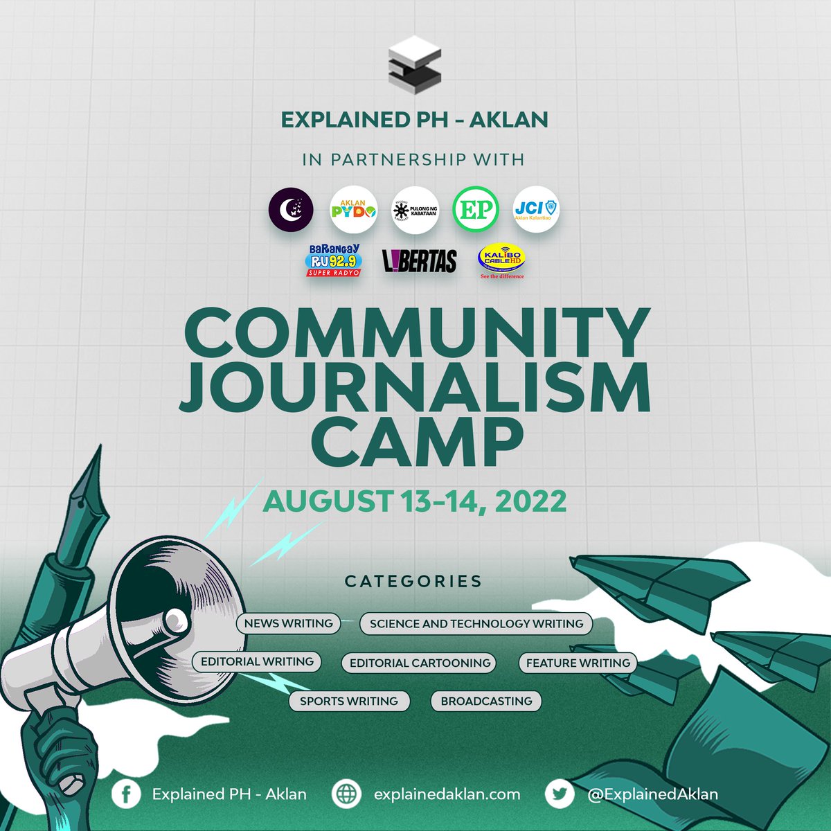ExplainedAklan's tweet image. Gear up, Aklanon campus journalists!  ✊🏼 Let us be part of your JOURN-ey towards the truth as you learn how to become a truth-defender from the newsroom to your fingertips! 

Link: facebook.com/10620074850114…